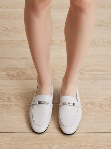 PAZZION, Felicity Classic Loafers, Beige